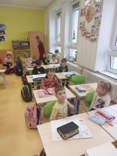 Návštěva Muchomůrek v 1.třídě